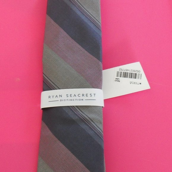 Ryan Seacrest Distinction Mens Ponsay Silk Tie - Picture 5 of 5